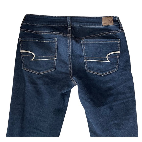 American Eagle Jeans Womens 6 (Measured 31x31) Super Stretch Blue Denim - Picture 4 of 7